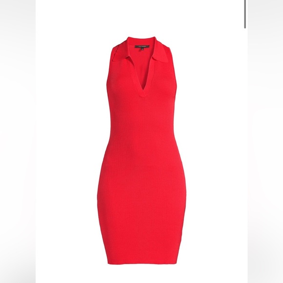 NWT Toccin Henley Ribbed Racerback dress size XS in Poppy Red - Picture 5 of 10